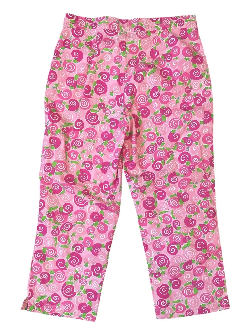 Lilly Pulitzer Loren Capri Escargot Snails Pink 10 Girls Vintage